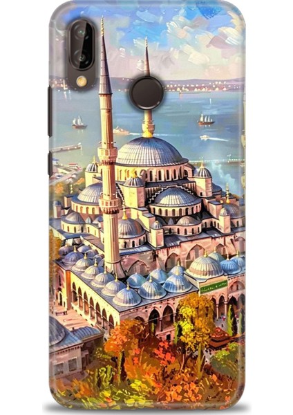 Huawei P20 Lite Kılıf Hd Baskılı Kılıf + Seramik Tam Kaplayan Ekran Koruyucu 226