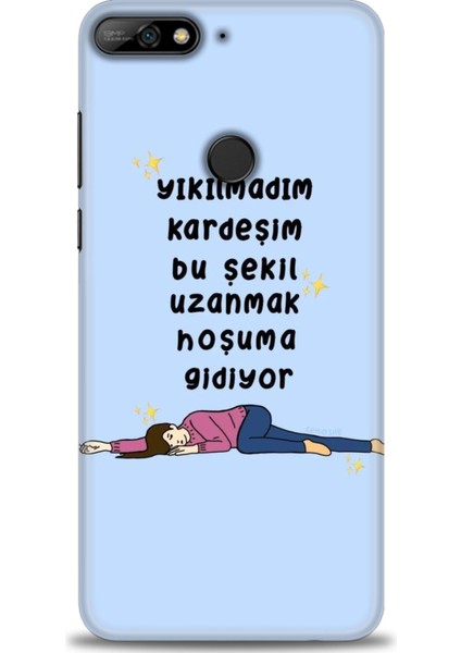 Huawei Y7 2018 Kılıf Hd Baskılı Kılıf + Seramik Tam Kaplayan Ekran Koruyucu 169