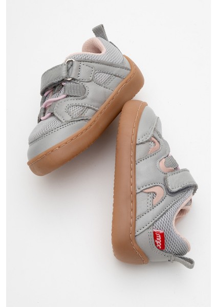 Unisex Çocuk Gri-Pudra Hakiki Deri Günlük Ayakkabı fırsatları