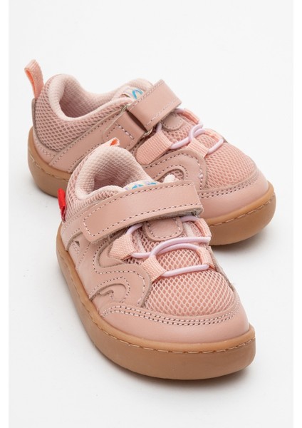 Unisex Çocuk Pudra Hakiki Deri Günlük Ayakkabı
