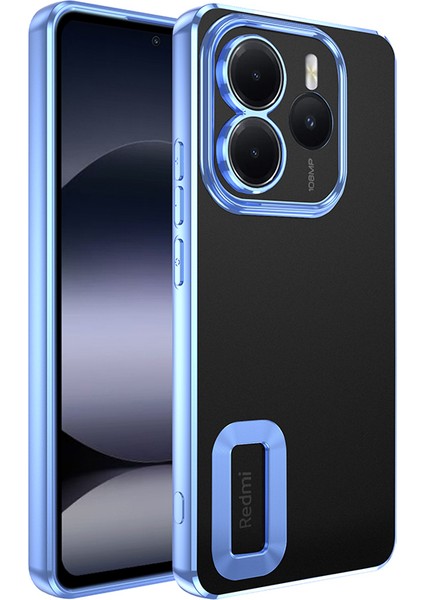 Xiaomi Redmi Note 14 5g Kılıf Kamera Korumalı Logo Gösteren Prl Omega Kapak - Sierra Mavi