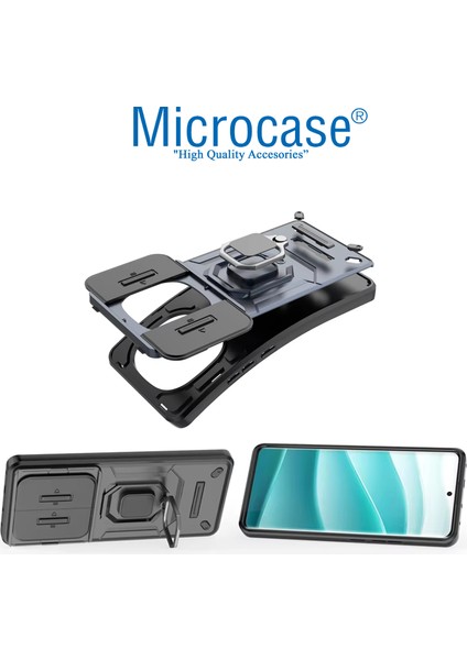 Xiaomi Redmi Note 14 Pro Plus 5g ile Uyumlu Kamera Kapaklı Manyetik Mıknatıslı Yüzük Standlı KILIF-AL5128 fırsatları