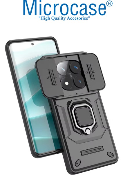 Xiaomi Redmi Note 14 Pro Plus 5g ile Uyumlu Kamera Kapaklı Manyetik Mıknatıslı Yüzük Standlı KILIF-AL5128 indirimleri