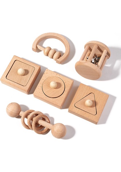 Çocuk Ahşap Oyuncak Rattle (Yurt Dışından)
