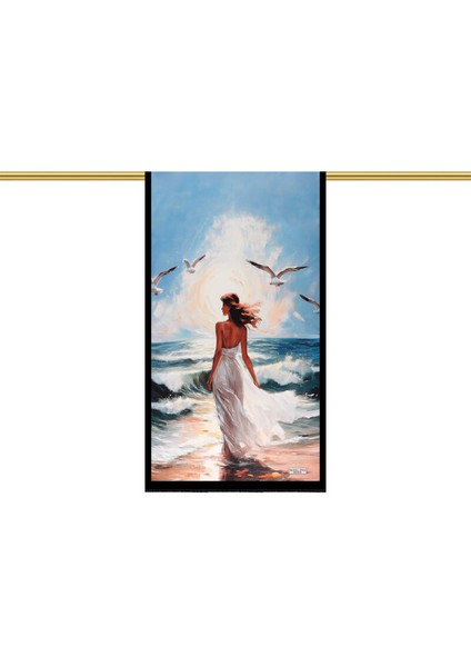 Mavi Martı Desen Ipek Fular modelleri