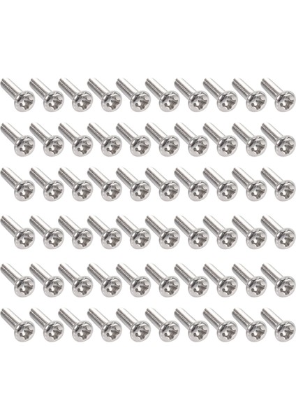 M3 x 10MM 304 Paslanmaz Çelik Yıldız Tava Başlı Vida Cıvatası 60 Adet (Yurt Dışından)