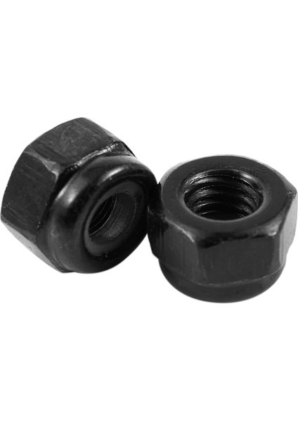 M2.5X0.45MM Çinko Kaplama Naylon Ekleme Altıgen Kilit Somunları Siyah 50 Adet (Yurt Dışından)