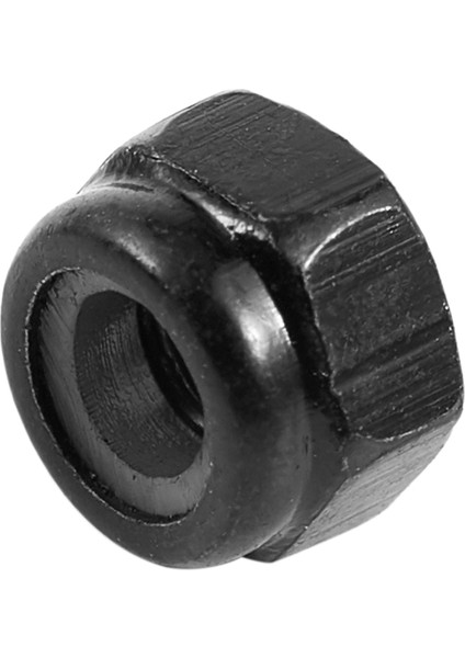 M2.5X0.45MM Çinko Kaplama Naylon Ekleme Altıgen Kilit Somunları Siyah 50 Adet (Yurt Dışından)