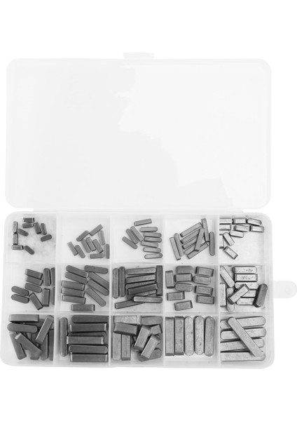 140 Adet Anahtar Stok Çeşitleri 10MM X12MMX 16MM X20MM X25MM X30MM Anahtar Stok Anahtar Stok Yuvarlak Uçlu Tüy Anahtar Paralel Tahrik Mili Anahtar Seti (Yurt Dışından)