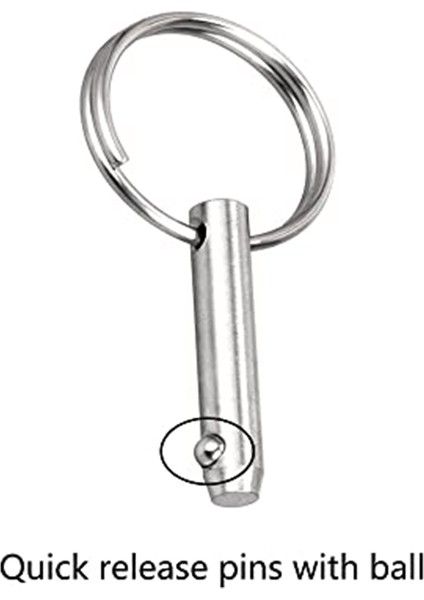 4 Pcs Deniz Hızlı Çıkarma Pimleri Bimini Üst Pimler, Çap 1/4ın(6.3mm), Toplam UZUNLUK1.5IN(38MM), Kullanılabilir Uzunluk(25.4mm) (Yurt Dışından) fırsatları
