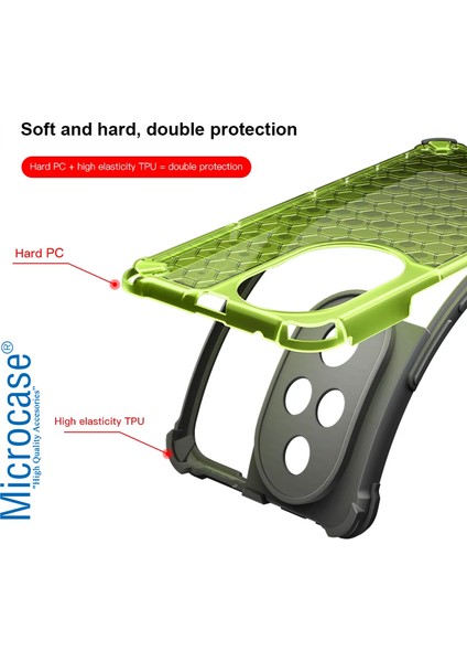 Honor 200 ile Uyumlu Honeycomb Serisi Darbeye Dayanıklı KILIF-AL5132 modelleri