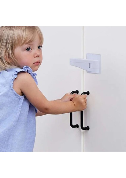 Kapı Kolu Babyproof Kapı Kolu Kilidi Ağır Hizmet Tipi Babyproofing Kapı Kolları Çocuk Kapı Kilitleri Dolap Kilitleri 4 Adet Güvenlik A (Yurt Dışından)