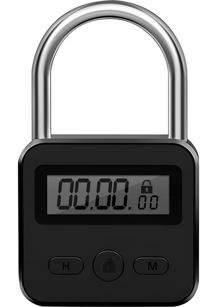 Metal Zamanlayıcı Kilidi LCD Ekran Çok Fonksiyonlu Zaman 99 Saat Maksimum Zamanlama USB Şarj Edilebilir Zamanlayıcı Asma Kilit, Siyah (Yurt Dışından) fiyatları