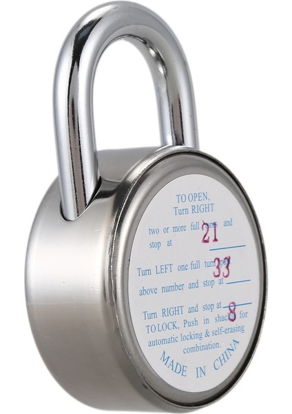 Master Kodlu Kilit 50MM Yuvarlak Sabit Kadranlı Kombinasyonlu Asma Kilit (Yurt Dışından)