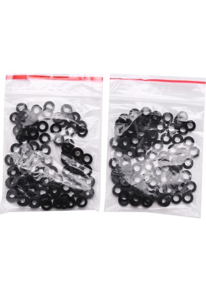 M3 x 6mm x 1mm Naylon Düz Yalıtım Yıkayıcılar Contalar Paspayı Siyah 200 Adet (Yurt Dışından)