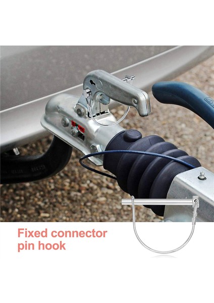 10 Parça Mil Kilitleme Pimi Emniyet Bağlantı Pimi 1/4 Inç Çaplı, 2 Şekilde Kare ve Kemer (Gümüş) (Yurt Dışından)