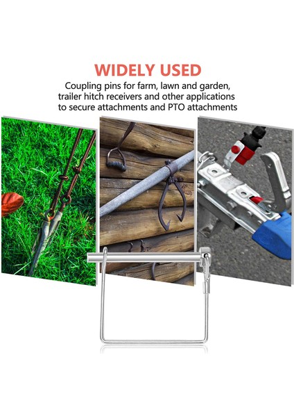 10 Parça Mil Kilitleme Pimi Emniyet Bağlantı Pimi 1/4 Inç Çaplı, 2 Şekilde Kare ve Kemer (Gümüş) (Yurt Dışından) indirimleri