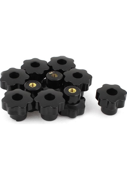 10 Adet 32MM Çap M6 Dişli Vidalı Tip Yıldız Başlı Sıkma Düğmesi Tutacağı (Yurt Dışından)