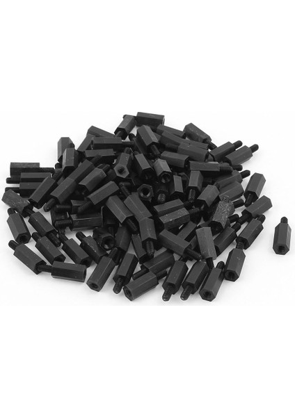 100 Adet M3 12MM + 6mm Naylon Ara Parça Hex Anakart Için Stand-Off Ayağı (Yurt Dışından)