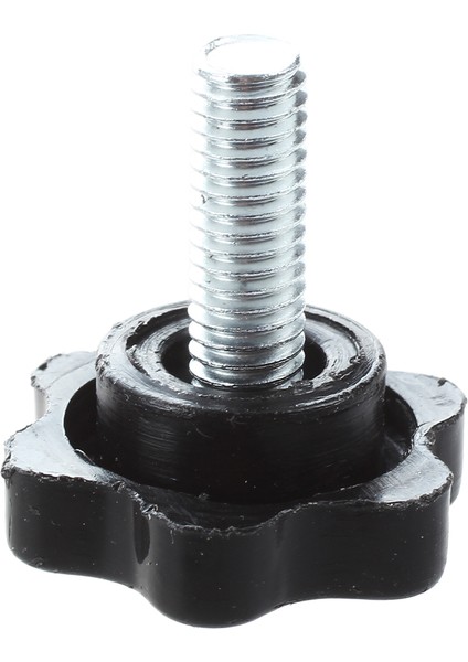 5 Adet M6 x 15MM Erkek Dişli 25MM Altıgen Başlıklı Sıkma Topuzu Siyah (Yurt Dışından)