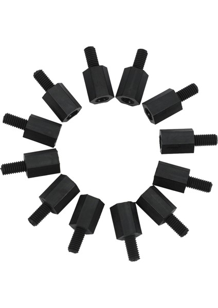 100 Adet M3 Konu 8mm + 6mm Pcb Sabit Naylon Hex Standoff Spacer Ayağı (Yurt Dışından)