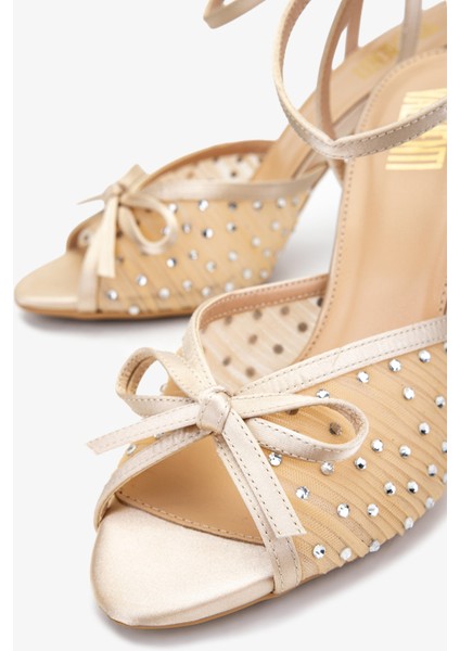 Kadın Bej Topuklu Ayakkabı 654 356 Bn Ayk Y25 Bej Saten modelleri