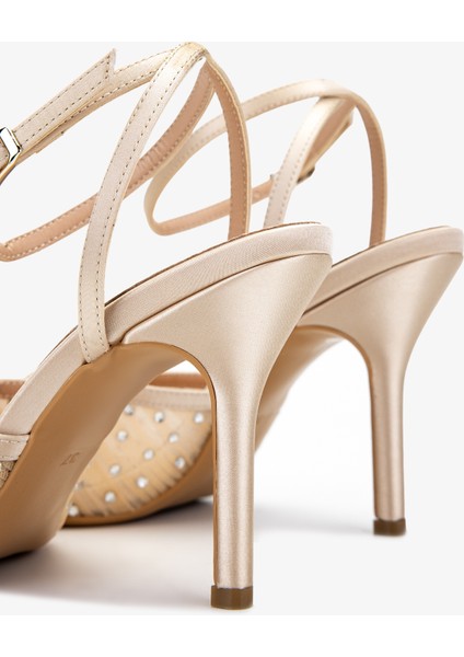 Kadın Bej Topuklu Ayakkabı 654 356 Bn Ayk Y25 Bej Saten indirimleri