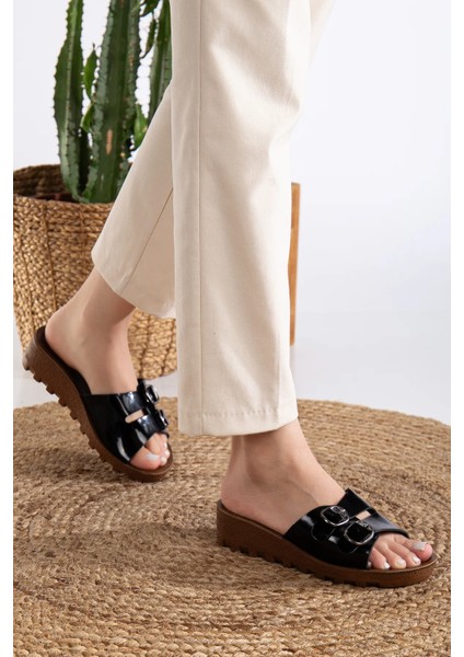 Kadın Dolgu Topuk Anatomik Terlik Siyah Günlük Terlik Rahat Hafif Şık Genç Anne Terlik fiyatları