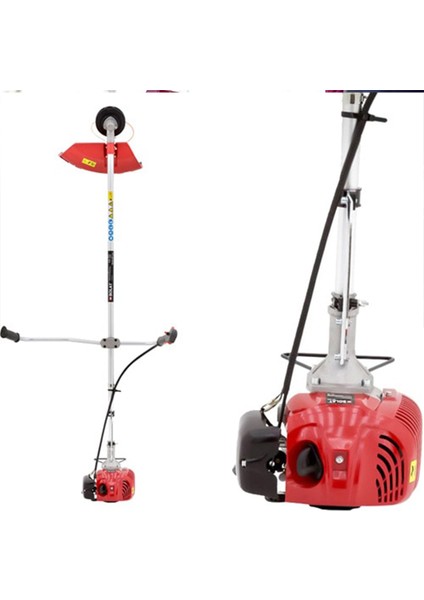 Benzinli BY520 Yan Tırpan Çim Biçme Testeresi 2.7 Hp 51.7 cc Bisiklet Kollu Omuz Askılı Misina