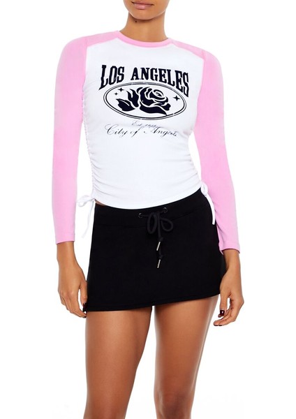 Los Angeles Baskılı Uzun Kollu Tişört fiyatları