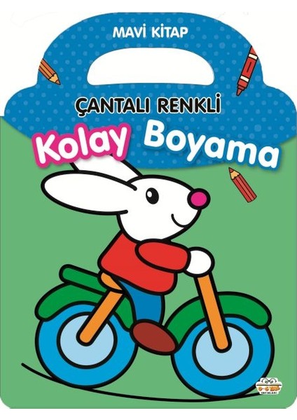 Çantalı Renkli Kolay Boyama- Mavi Kitap