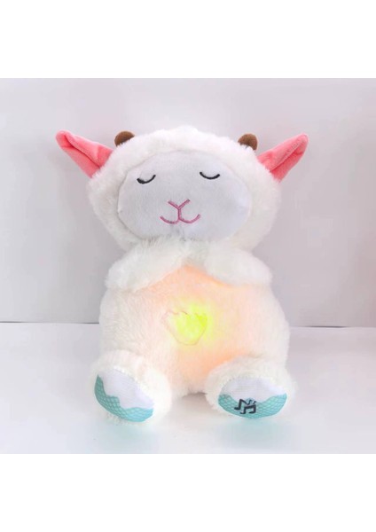 Beyaz Alpaka Peluş Nefes Ayı Bebek Oyuncak (Yurt Dışından)