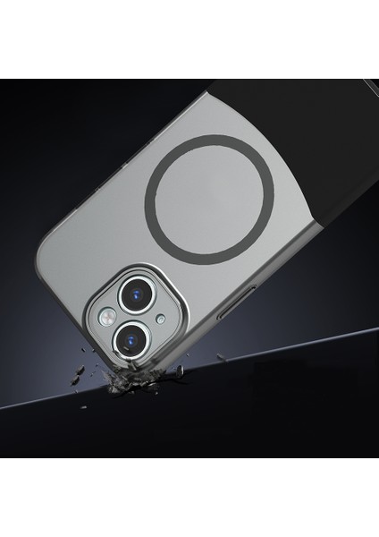 iPhone 15 Kılıf M-Safe Şarj Özellikli Mıknatıslı Blt Duble Kapak - Lacivert indirimleri