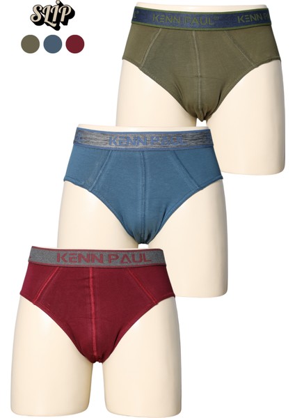 3'lü Erkek Düz Pamuklu Renkli Boxer | Slip Boxer