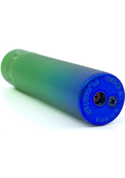 Clipper Özel Kutusunda Metal Çakmak - Yeşil/mavi Spektrum Mat