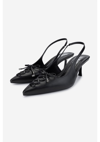 Kadın Vegan Siyah Topuklu Ayakkabı 932 2300 Bn Ayk Y25 Sıyah Cılt indirimleri