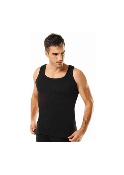 Siyah Erkek Ribana Askılı Atlet 5 Adet