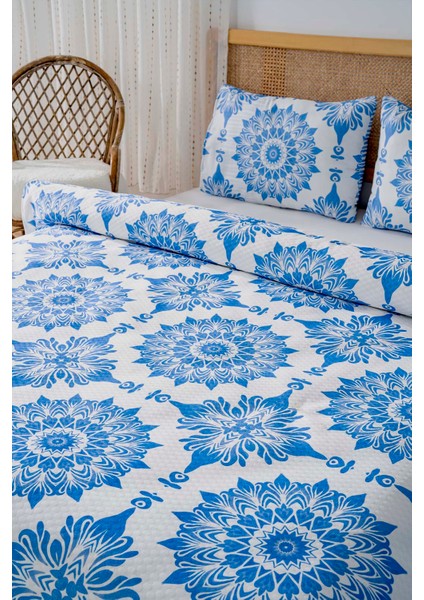Alaçatı Çift Kişilik Baskılı Pike 200 x 220 cm