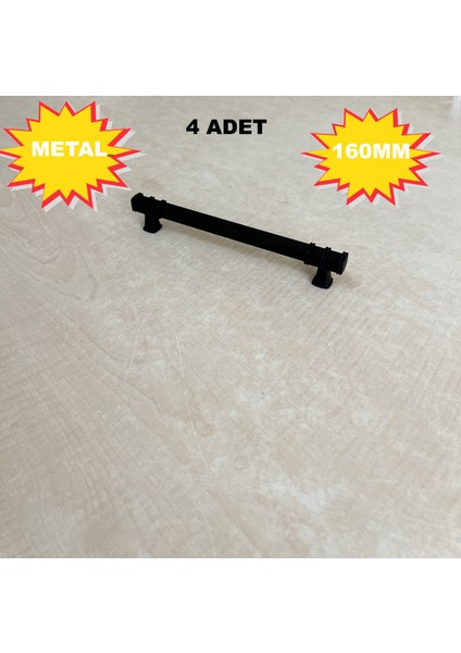 160MM Nehir Model Mobilya Mutfak Çekmece Dolap Dolabı Kulpu Kulbu Kulpları 4 Adet Siyah