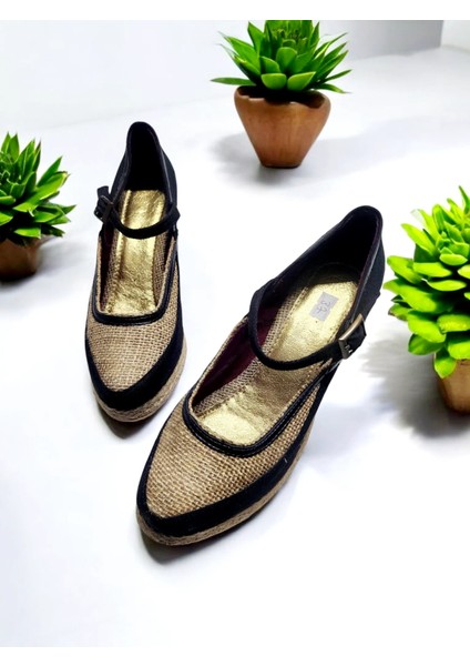 Hasır Keten Tokalı Şık,rahat Yazlık Ayakkabı