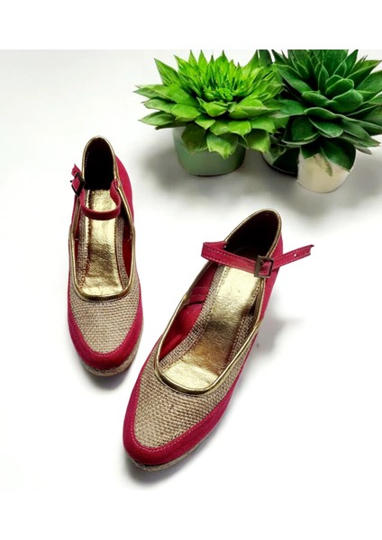 Hasır Keten Tokalı Şık,rahat Yazlık Ayakkabı