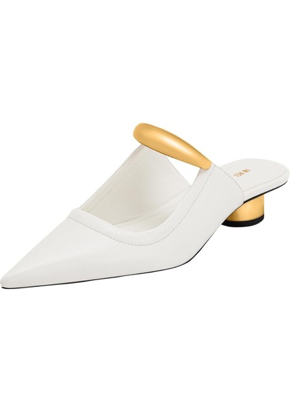 Helena Pierced Mules Claret Red Vegan Deri Topuklu Terlik, Şık ve Rahat Tasarım