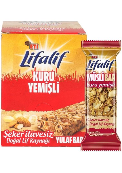 Lifalif Kuruyemişli Müsli Bar 35 G x 16 Adet