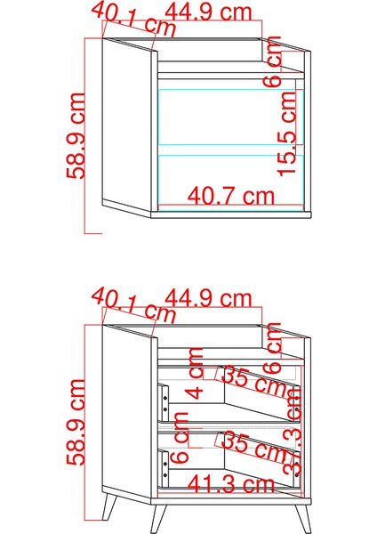 Verona 2 Çekmeceli Komodin - Safir Meşe / Beyaz indirimleri