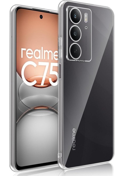 Realme C75 Kılıf Kamera Korumalı Şeffaf Yumuşak Silikon Kılıf