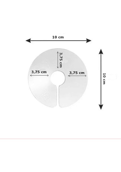 Elizabet Şeffaf Kuş Yakalığı 3.75 Cm-10 cm Standart