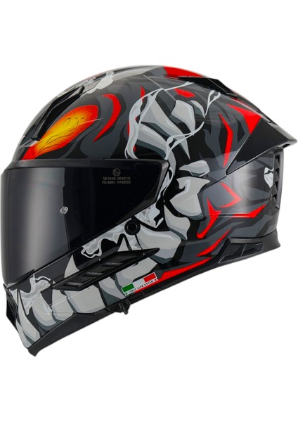 Kapalı Kask Sw 868 Cannibal Siyah Gri Kırmızı fiyatları