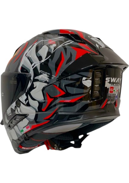 Kapalı Kask Sw 868 Cannibal Siyah Gri Kırmızı modelleri