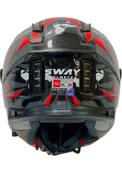 Kapalı Kask Sw 868 Cannibal Siyah Gri Kırmızı fırsatları
