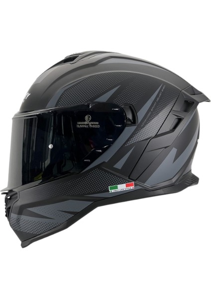 Kapalı Kask Sw 867 Asphalt Siyah Gri